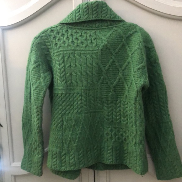 Green 100% merino wool sweater - Picture 3 of 5